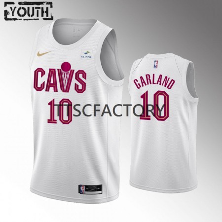 Maillot Basket Cleveland Cavaliers Darius Garland 10 Nike 2022-23 Association Edition Blanc Swingman - Enfant